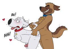 rottenrobbie:  just two pot smoking dogs going at each other~