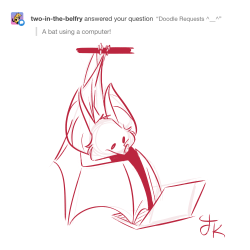 fluttershythekind: It must be hard to type with those wings ^^