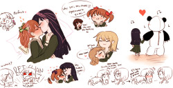lots and lots of doodles of soeurs♥♥♥ (and fucking yumi