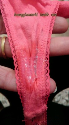 lovemyglassworld:  lovedirtypanties:I got a little excited after reading the comment you wrote on my first submission. Thanks. 