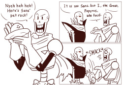smolandtolskeletons:  From that day on, Papyrus would sometimes