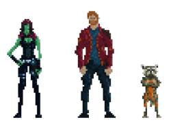 herochan:  Team Guardians Pixel Art by Luis Pedro Costa Duarte