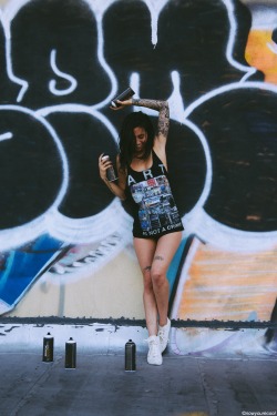 now-youre-cool:  Alee Rose in the Art Is Not A Crime tank top