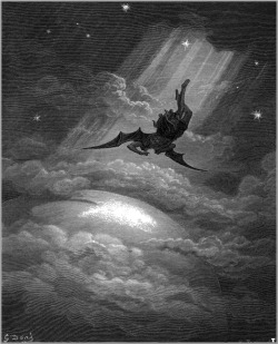 nigra-lux:  DORÉ, Gustave (1832-1883) Satan descends upon Earth