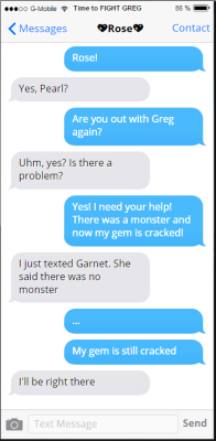 Texts between young gems? Pearl’s jealousy is overwhelming.(Submitted