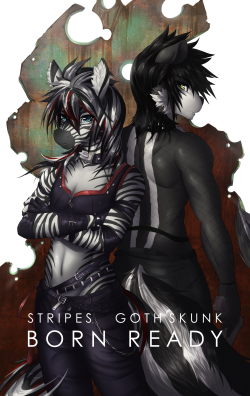 A movie poster for Stripes and Gothskunk! FuraffinityInkbunny