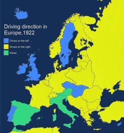 glitter-and-metal: mapsontheweb: Driving directions in Europe,