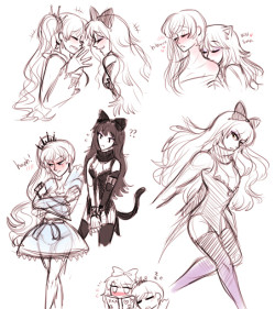 some monochrome/checkmating sketches and a blake lolol