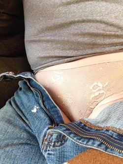 207pantylover:  No one would ever know that this is what I like to wear under my jeans.