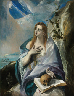 El Greco (Spanish born in Crete, 1541-1614), The penitent Mary