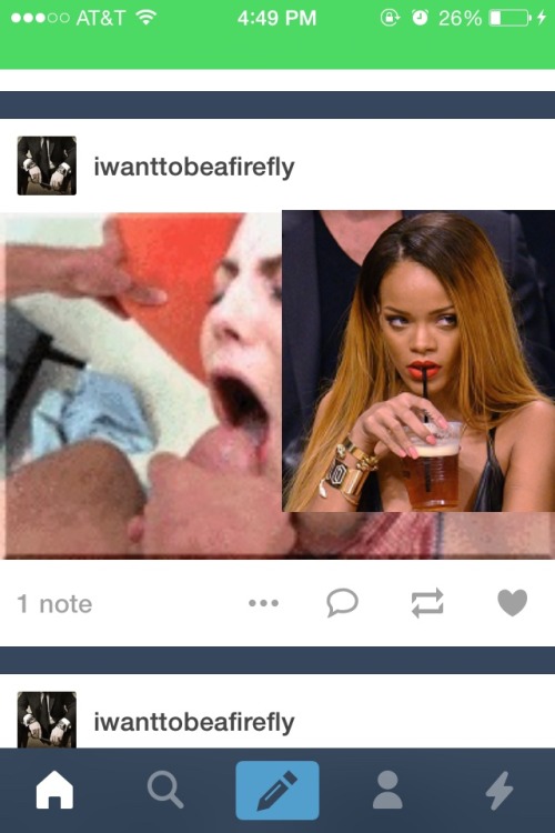 shamelessbabydoll:What is my phone doing?  Rihanna is judging my dash *sips tea*  Maybe she’s just curious :P