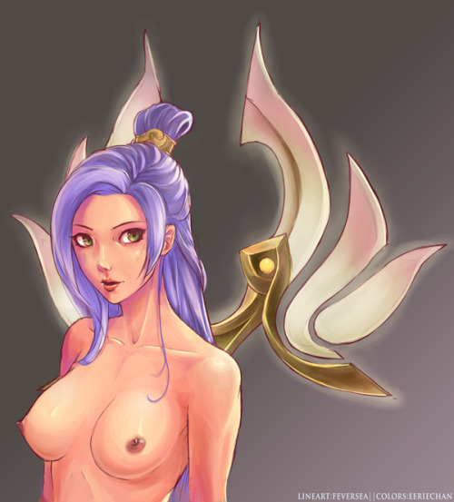 himerieart:  Order of the Lotus Irelia|| Color commission  Lineart by feversea  