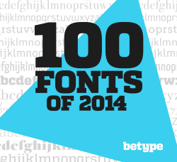designcloud:  100 Best Fonts of 2014To close the big feature