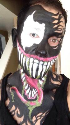 daily-superheroes:  Did some Venom makeup for a music festival