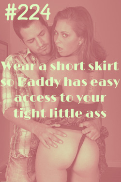 sissyrulez:  #224: Wear a short skirt so Daddy has easy access