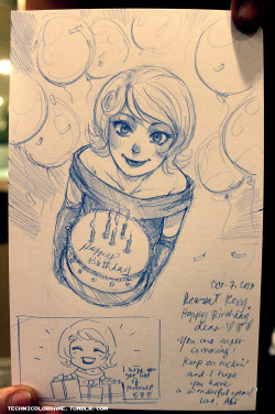 technicolordame: uploading the birthday sketches separately from