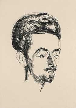 Edvard Munch (Norwegian, 1863-1944), Helge Rode, 1908-09. Lithograph