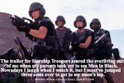 horror-movie-confessions:  “The trailer for Starship Troopers