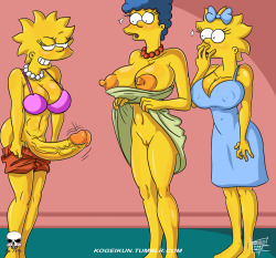 margesimpsonxxx:    Marge, Lisa & Maggie by The Fear &