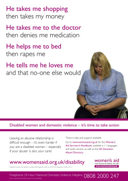 stophatingyourbody:  Disabled women and domestic violence - it’s