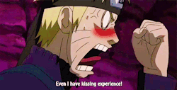 babydollsukidoll:  Naruto: I have kissing experience! Even though