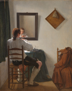 A writer trimming his pen, by Jan Ekels the Younger, 1784.