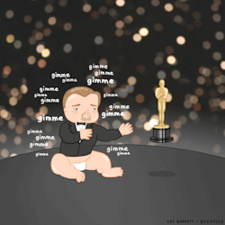 buzzfeed:  buzzfeedcomics:  Leo waiting for his Oscar.   (by