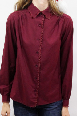 wantering:  Oxblood Blouse