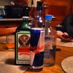 Happy Friday indeed #drinks #jager #pinnacle #burnetts #2013