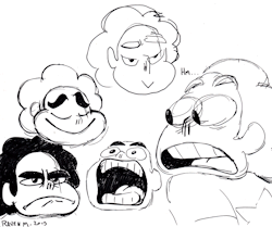 raveneesimo:  Experimenting with different Steven faces. Also