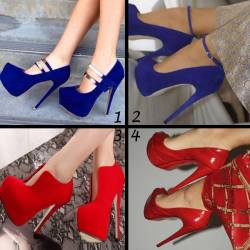 ideservenewshoesblog:  Gorgeous Blue Suede Platform High Heel