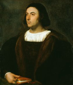 elegantiaearbiter:Portrait of Jacopo Sannazzaro, by Tiziano Vecellio,