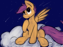 xenithion:A little Scootaloo for @bronyguard Using MedibangPaint