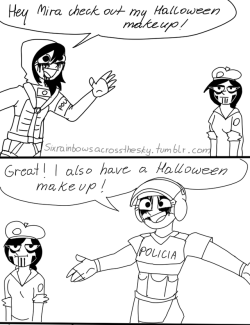 sixrainbowsacrossthesky:When others’ halloween makeup is your