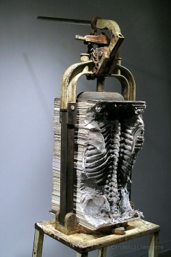 asylum-art:Skeletal Creatures Carved From Everyday Objects -