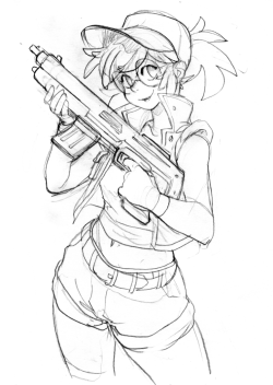 karladiazc:  Fio from Metal Slug. Commission, from sketch to