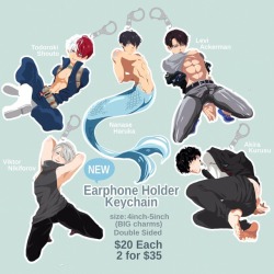 yuilien:Fan service earphone holder charms!!!!!! Clear acrylic,