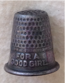 antiquesfromcalifornia: Victorian sterling silver child’s thimble,