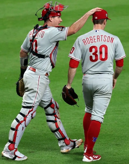 athletic-collection:  Catcher JT Realmuto with pitcher David