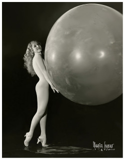 Sally Rand Promo photo featuring her infamous “Bubble Dance”..