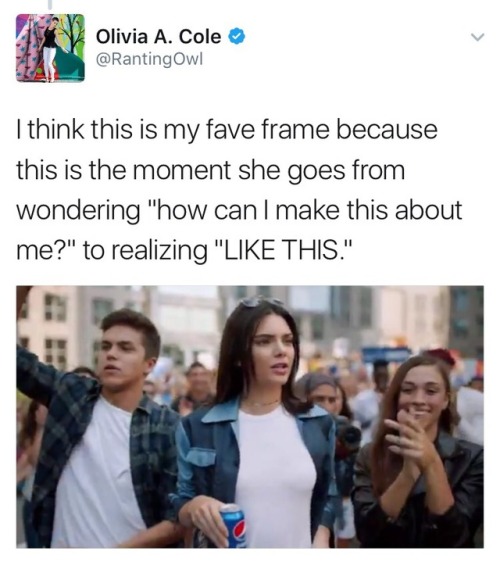 theimaginarythoughts:  loubeesarmy: andinthemeantimeconsultabook:  The Best of Twitter dragging Pepsi™ and Kendall Jenner’s ignorant ass for that horrendous new ad they just released.  How y'all gonna defend her ass? “She is just doing her job”