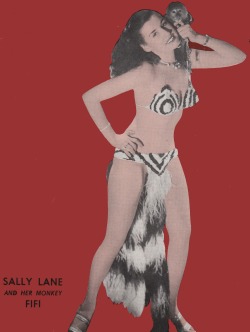 Sally Lane appears on the back cover of an old issue of ‘Cavalcade