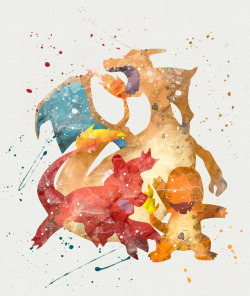 retrogamingblog:  Pokemon Watercolor Paintings made by Dragon-fly