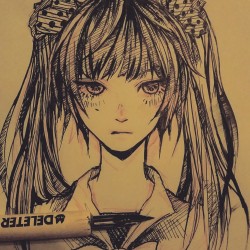 kiraniji:  Of course I have to draw a kawaii schoolgirl 