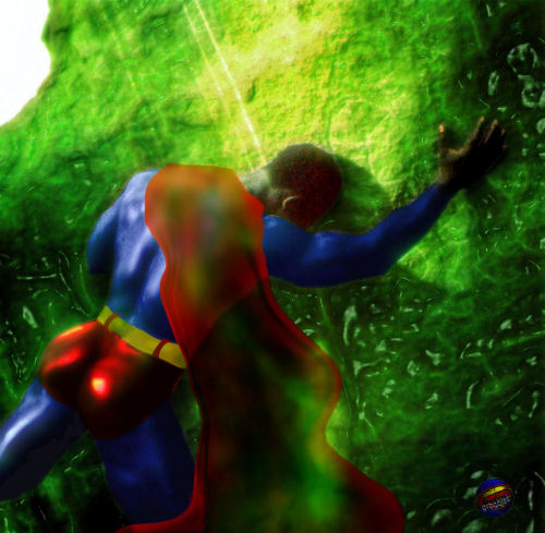 My first post of an edited version of a previously posted image.Â  I hope you enjoyI loved this ! Superman in his eternal suffering and torture by kryptonite rays…Wow !Yeah !