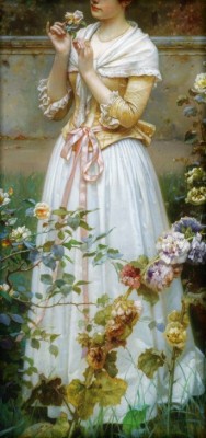 die-rosastrasse:  ✿ Ladies among flowers ✿Paintings by Wilhelm