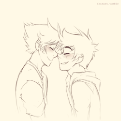   Anonymous asked you: /whispers Jake and Dirk do an Eskimo kiss