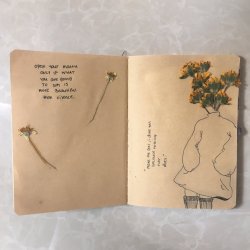 scribbleggs:  my fav journal entries in my little flower-themed