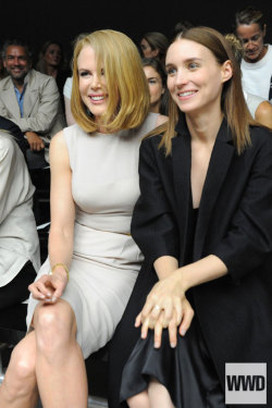 womensweardaily:  Nicole Kidman and Rooney Mara Front Row at