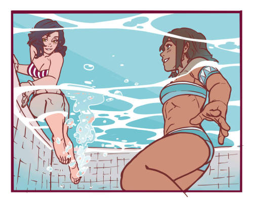 artsypencil: Team Korra Visits the Pool   You can check out my FB for a bit of new content at https://www.facebook.com/artsypencil/ Or Twitter at https://twitter.com/Artsypencil Keep reading 